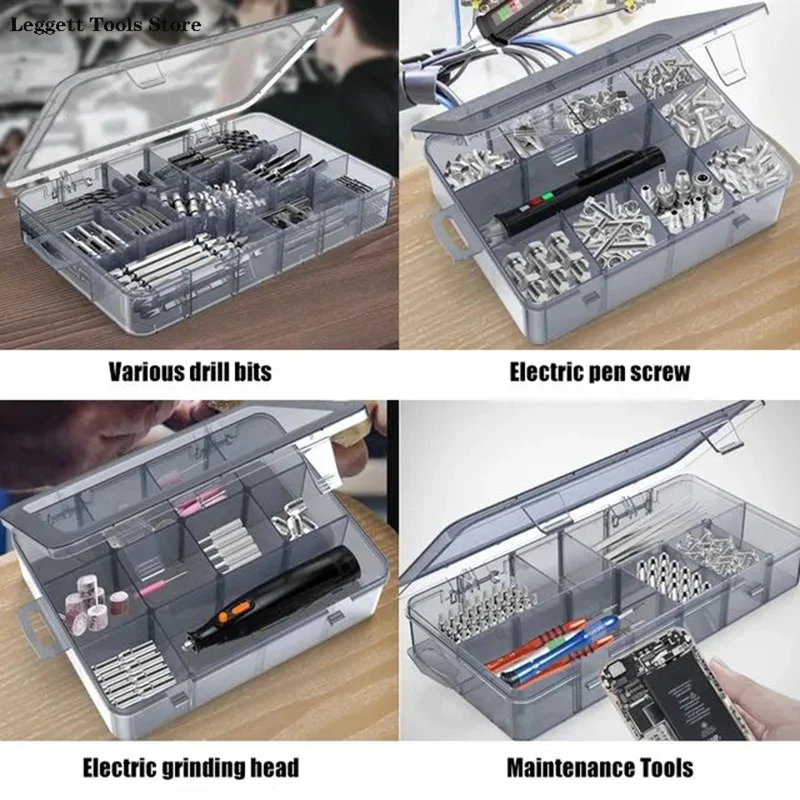 Коробка с несколькими отсеками прозрачная коробка для хранения винтов отсеком