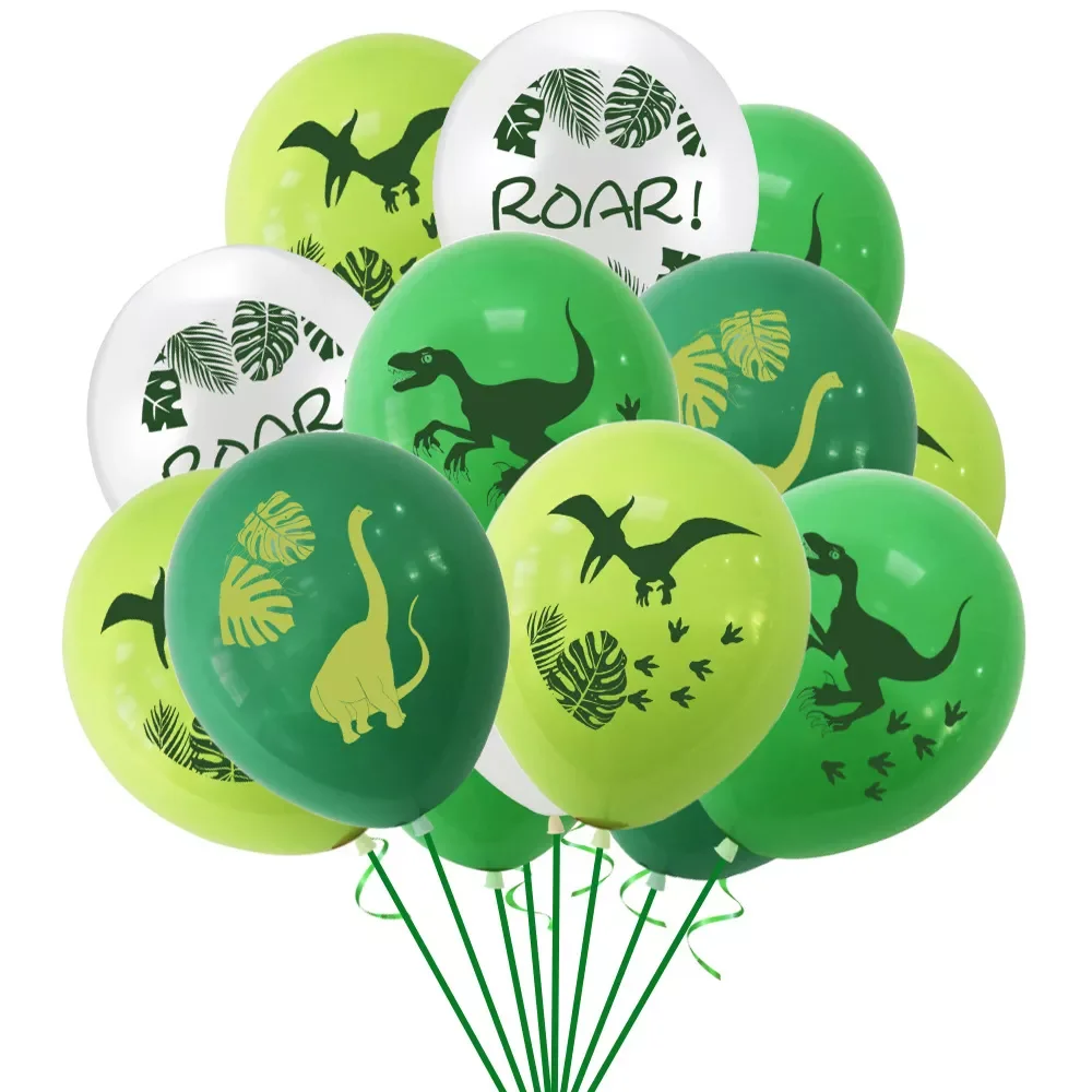

NEW 10Pcs 12inch Dinosaur Confetti Latex Balloons Jungle Wild Animal Party Decorations Birthday Balloon Baby Shower Air Balls Gl