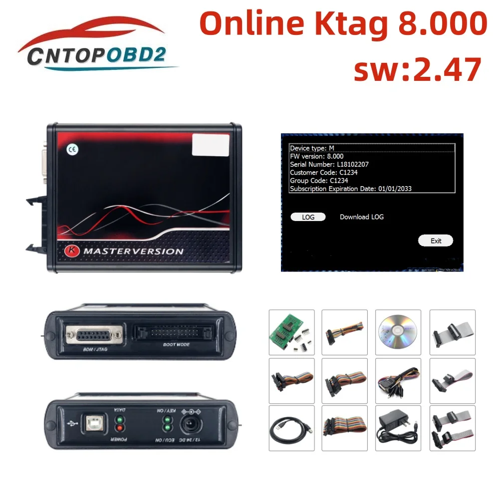 Последняя онлайн-версия RED EU KTAG 8.000 V2.47 Master Add More Protocols Then K-tag 7.020 ECU Chip Tuning Programmer Tool