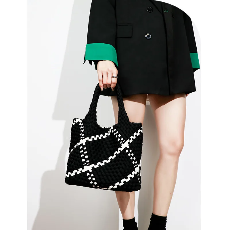 

Women's Shoulder Bag Tote Bags 2023 New Handmade Woven Large -capacity Hand -lifting Shoulder Bag Fashion Soft Handbags