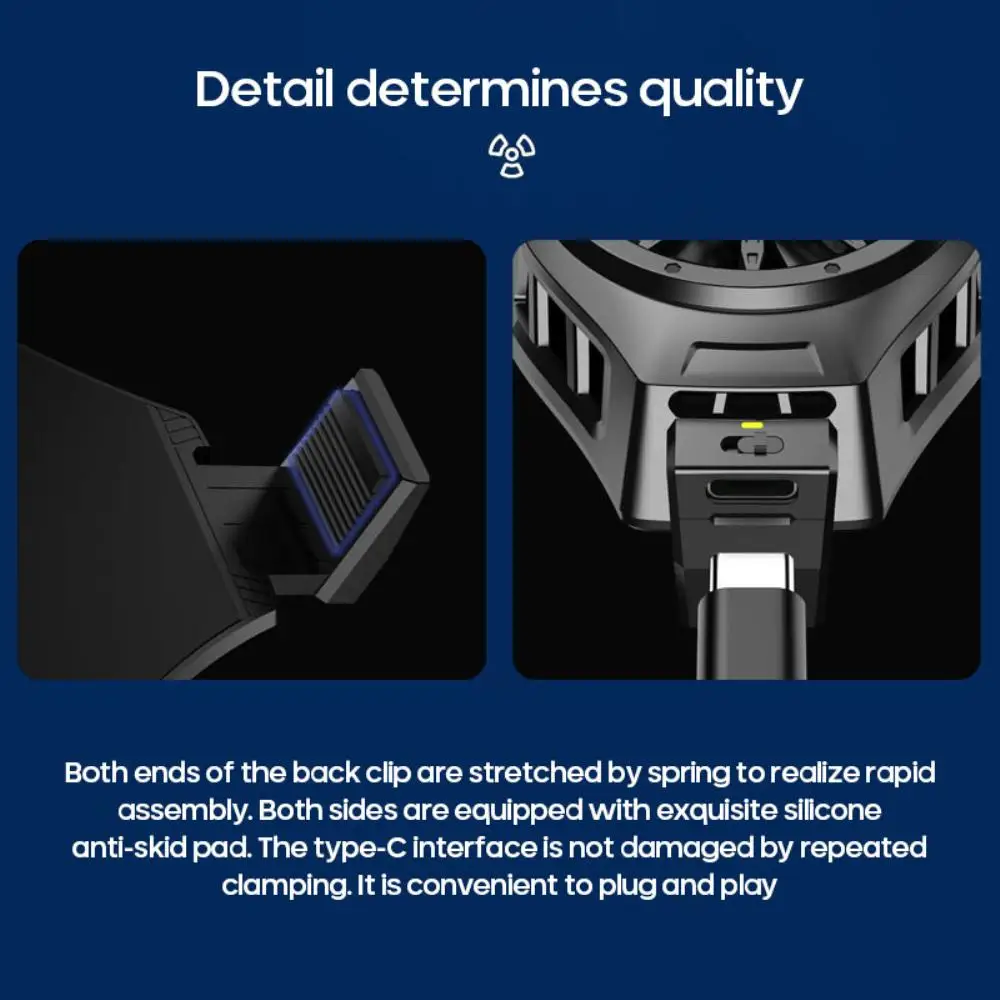 Adjustable Cooler In-line Mobile Phone Radiator Mobile Phone Accessories Cooling Artifact Gaming Phone Cooler Type-c