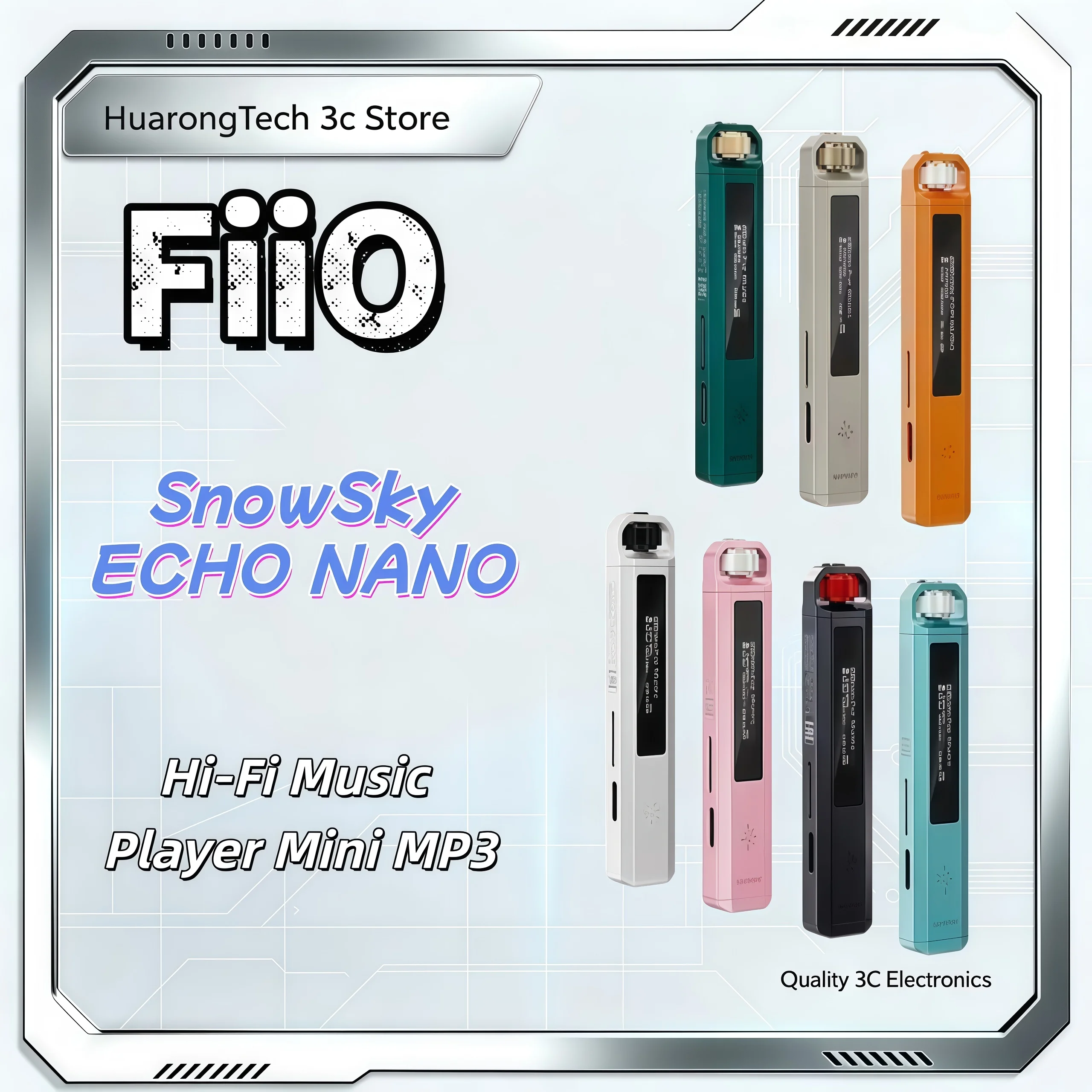 Фото Портативный музыкальный плеер FiiO SnowSky ECHO MP3 NANO HiFi с поддержкой lossless-аудио и высоким разрешением, DAP для аудиофилов №1