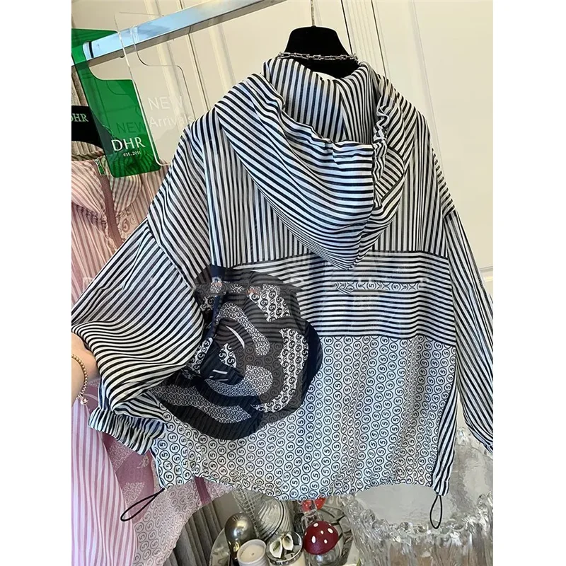 Женская тонкая Солнцезащитная рубашка с капюшоном модная свободная