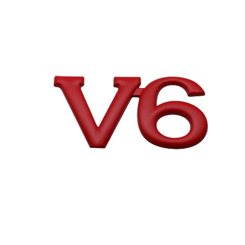 Универсальная эмблема автомобиля V6 V8 наклейка на задний багажник для Audi KIA Mazda