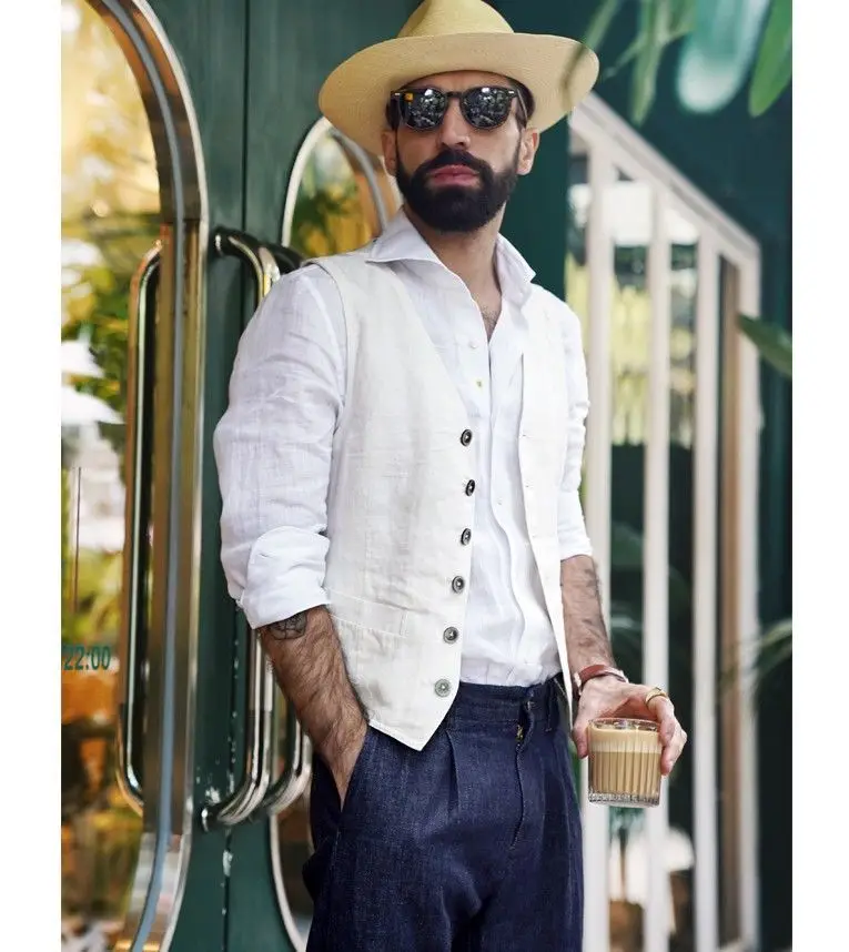 Рисунок 4 - Мужской винтажный жилет из хлопка и льна