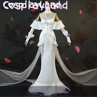 game arcane lol league of legends sona buvelle cosplay costume white wedding dress sona crystal rose costume fancy women dress