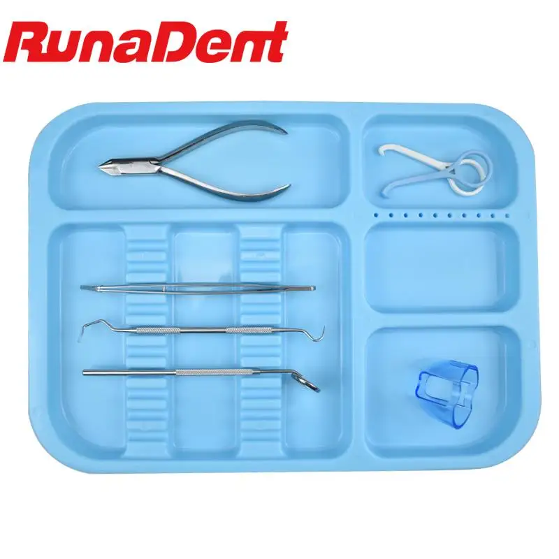 

Dental Placed Trays 135 Degree Autoclavable Tray Dental Autoclavable Split Segregated Woring Pan Plate