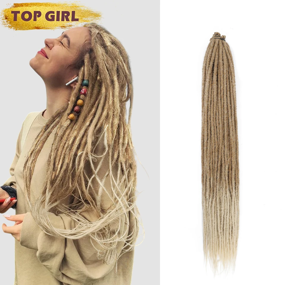 Синтетические удлинители дредов ручной работы вязаные волос косички для женщин