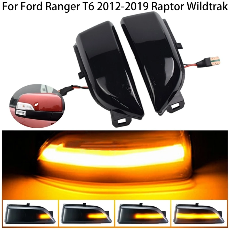

Для Ford Ranger T6 2012-2019 Raptor Wildtrak последовательный автомобильный зеркальный индикатор светодиодная лампа динамический поворотный сигнал указатель поворота
