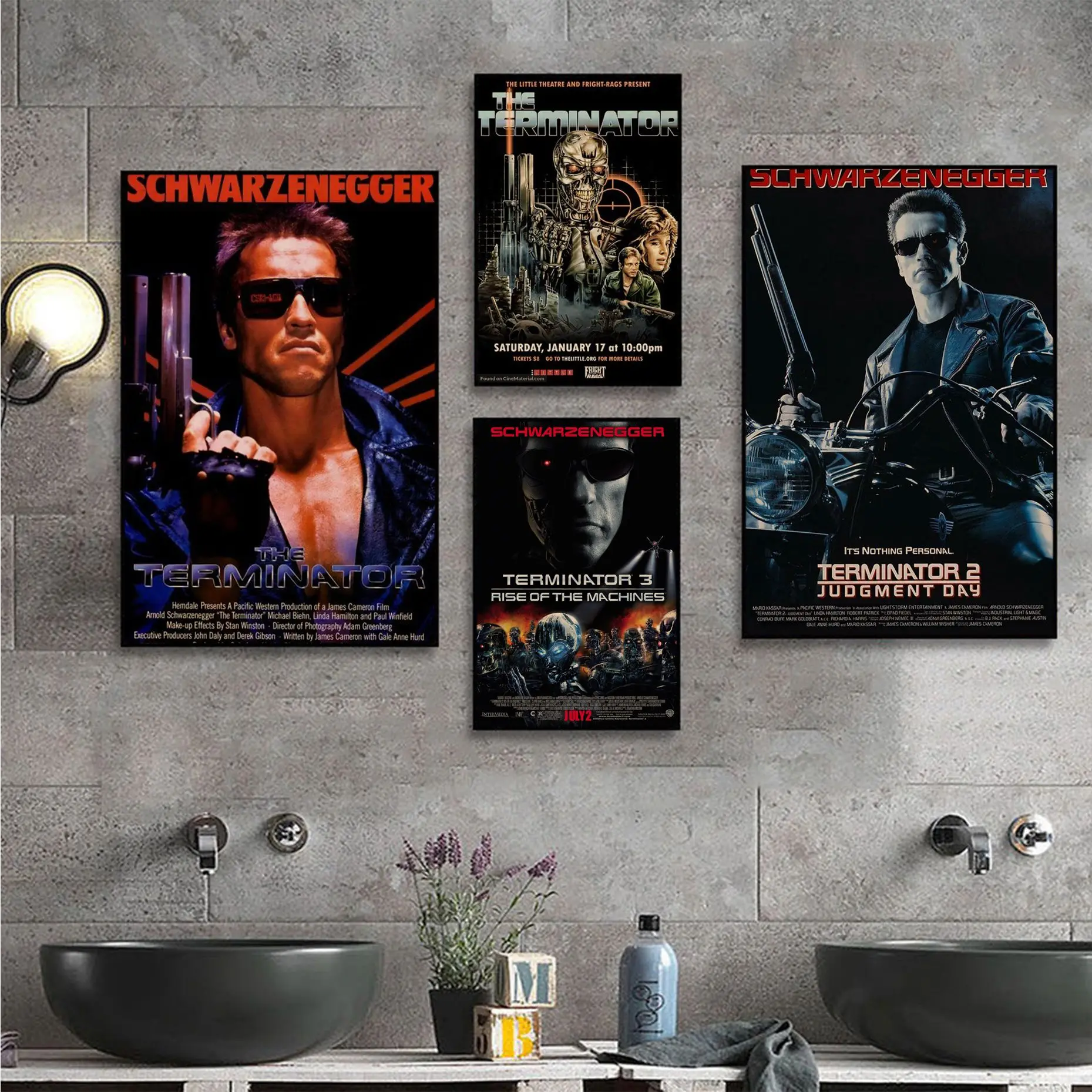 

Classic Movie The Terminator Movie Posters Vintage Room Bar Cafe Decor Nordic Home Decor