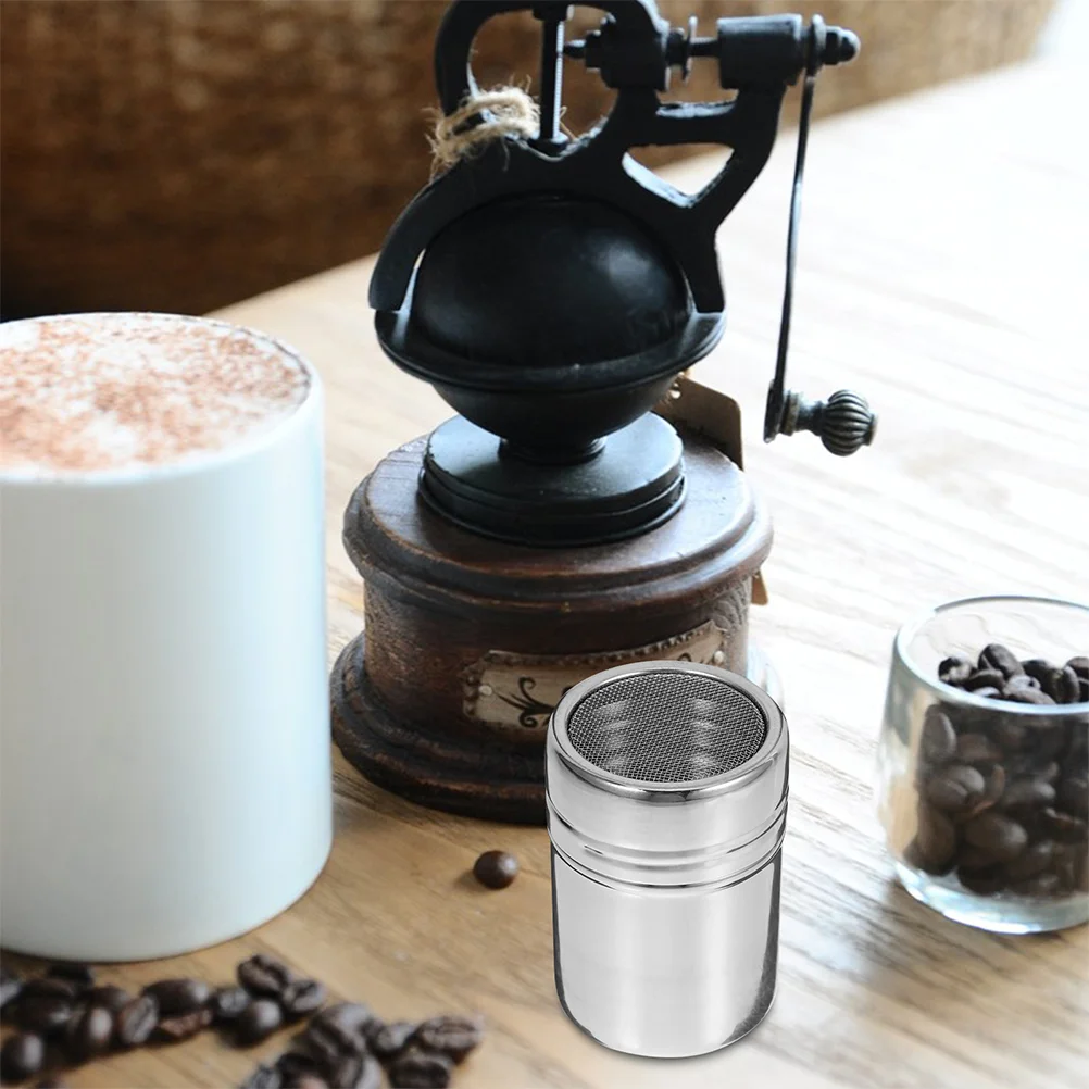 Кофейное сито шейкер для порошка тряпка из нержавеющей стали с крышкой