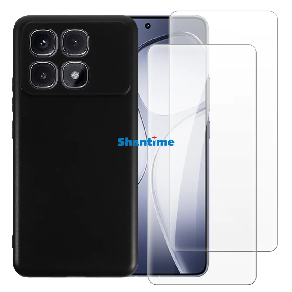 Мягкий чехол + комплект из закаленного стекла для Xiaomi Redmi K70 Ultra 5G Extreme Edition полная