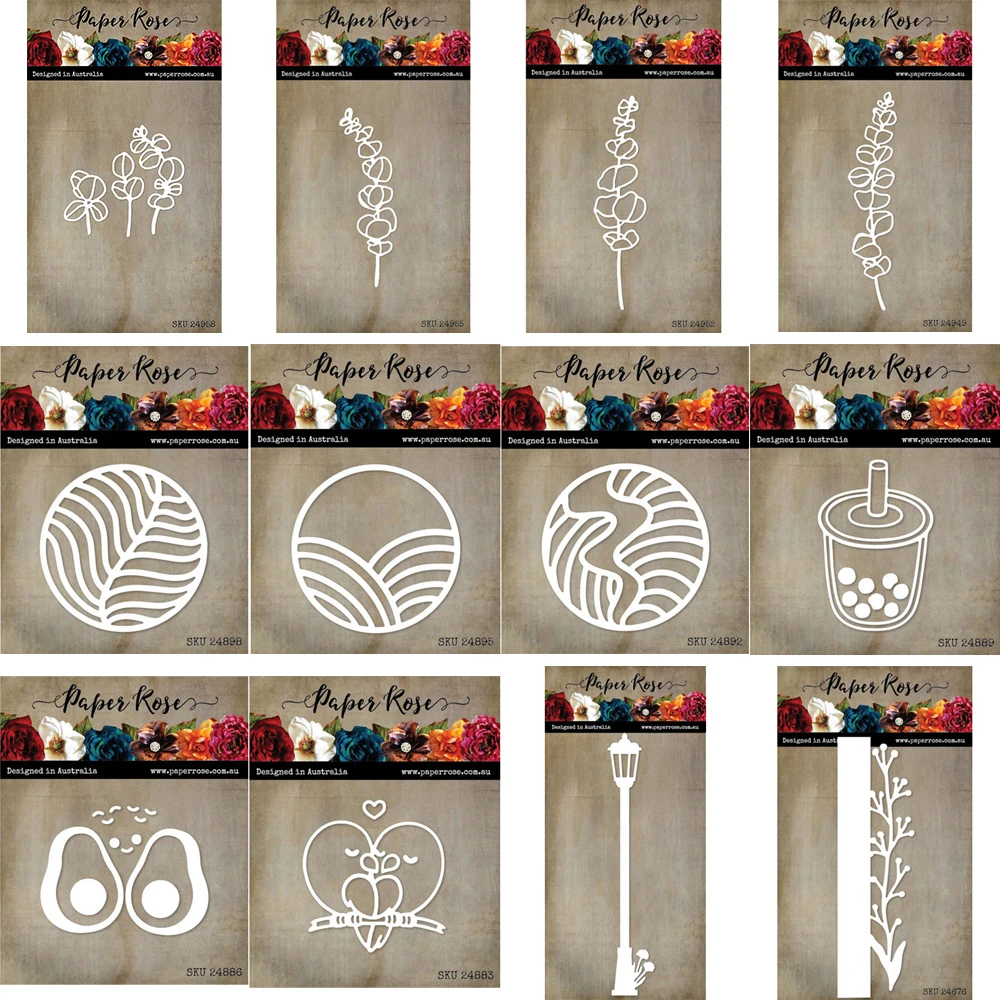 

Botanical Round Metal Cutting Dies No Stamps For Diy Dies Scrapbooking Embossed Paper Card Decoration Photo Album Craft Die Cut