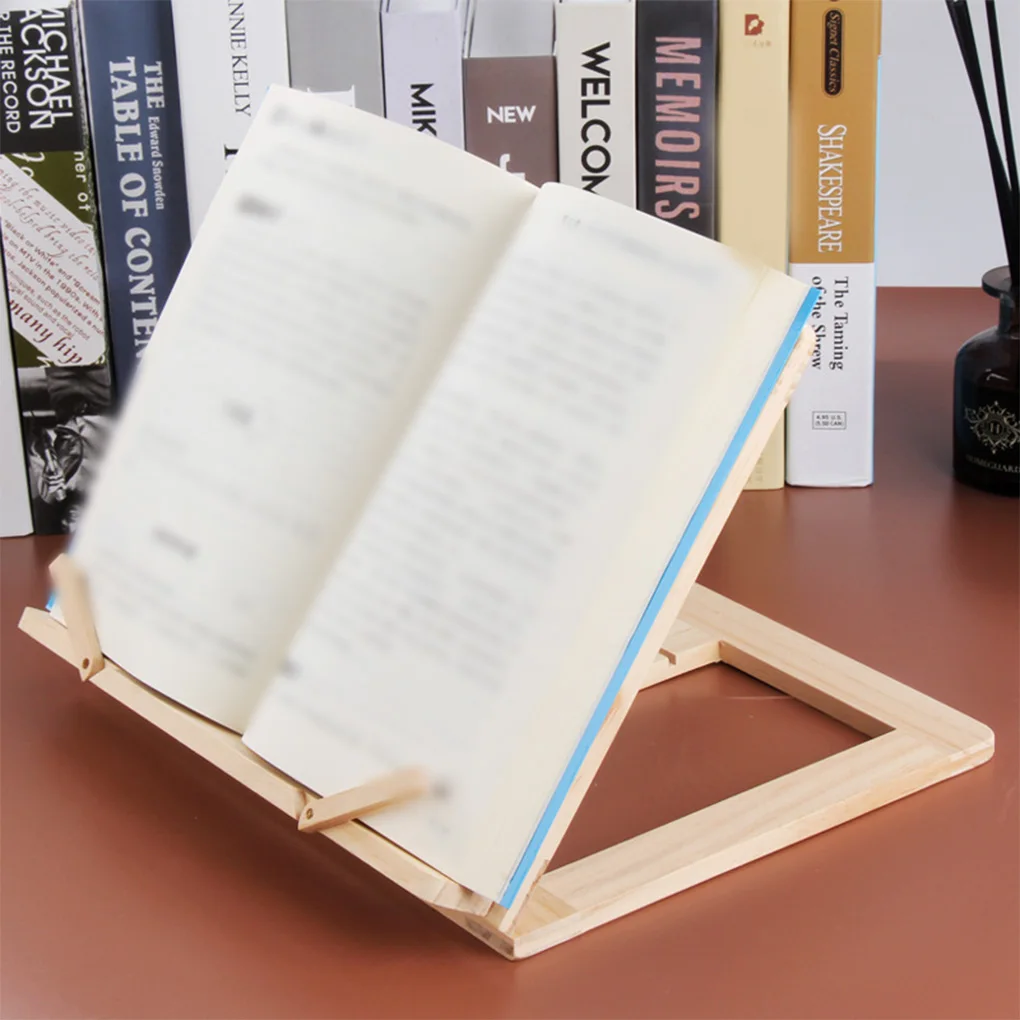 

Foldable Book Stand Wood Library Stationery Bookshelf Notebook Tablet PC Phone Support Myopia Prevention Student