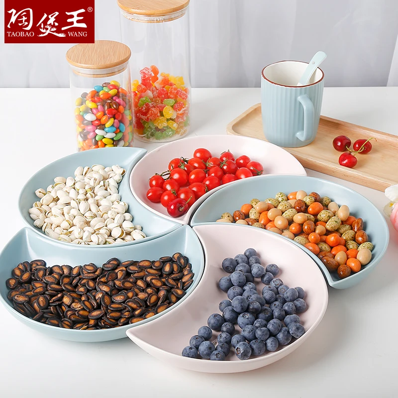 Керамические блюда Moon буфетные красивые тарелки конфеты искусственная чаша