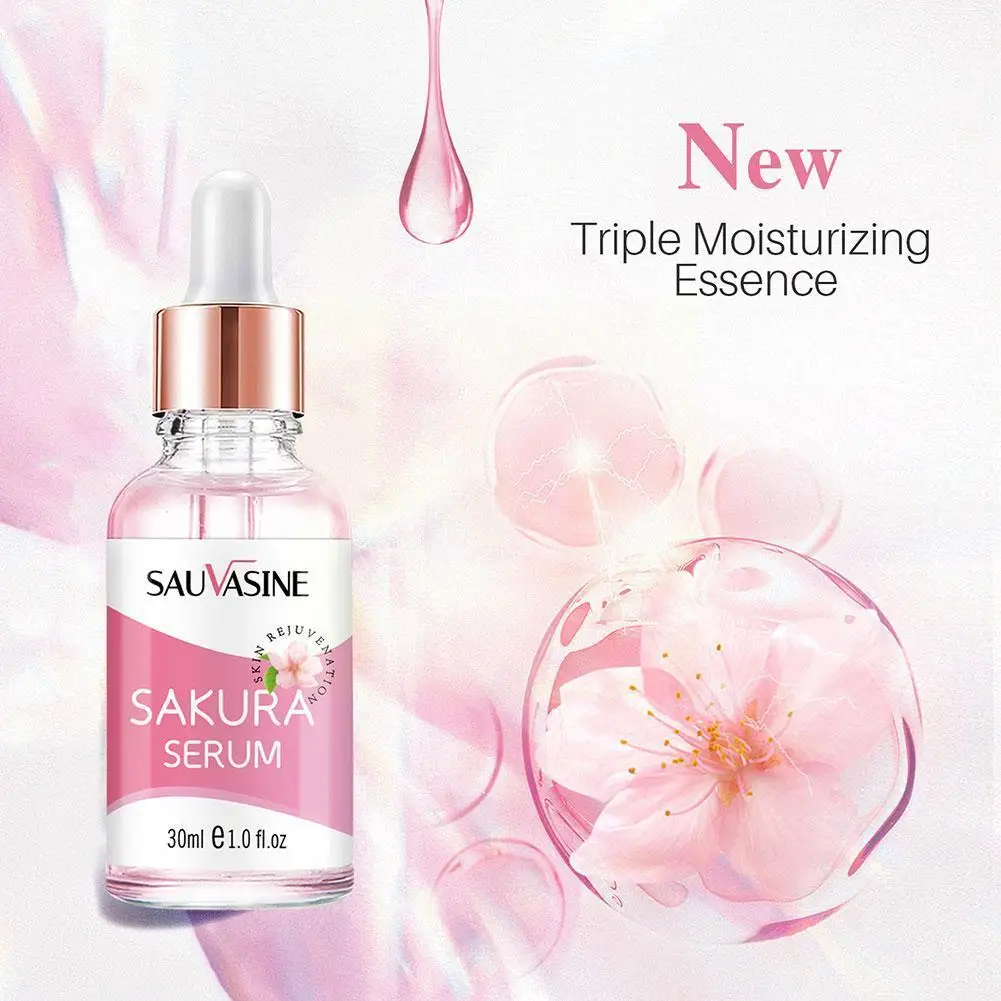 

30ml Cherry Blossom Serum Face Brightening Hydrating Anti-Aging, Sensitive Soothing Skin Soothing Essence Skin Care Facial K2U4