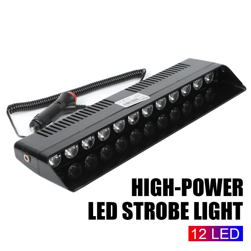 

12 В мигающий красный синий индикатор Автомобильный Стробоскоп сигнальные огни светодиодсветодиодный полоса всасывание ветрового стекла п...