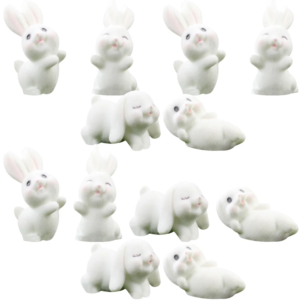 

Rabbit Figurines Bunny Miniature Chinese Easter Mini Statue Figurine Animal Decoration Figures Ornament Decor Zodiacresin New