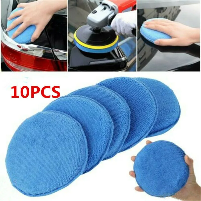 

10 Pcs Car Polish Wax Round Foam Sponges Scratch Free Applicator Pads For Auto Wax Applicator Foam Sponge Cleaning Buffer