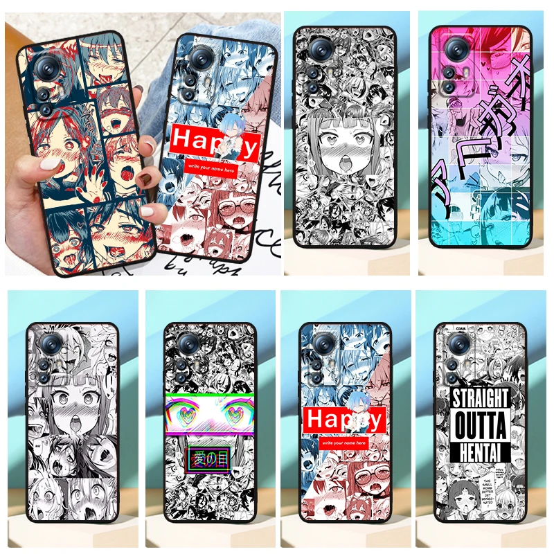 

Anime ahegao manga girl Phone Case For Xiaomi Mi 12X 12 11 11T 11i 10T 10 Pro Lite Ultra 5G 9T 9SE A3 4G Fundas Black Soft