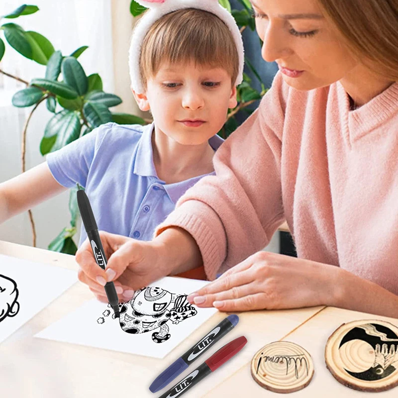 

Маркеры черные, синие, красные, 10 шт./коробка