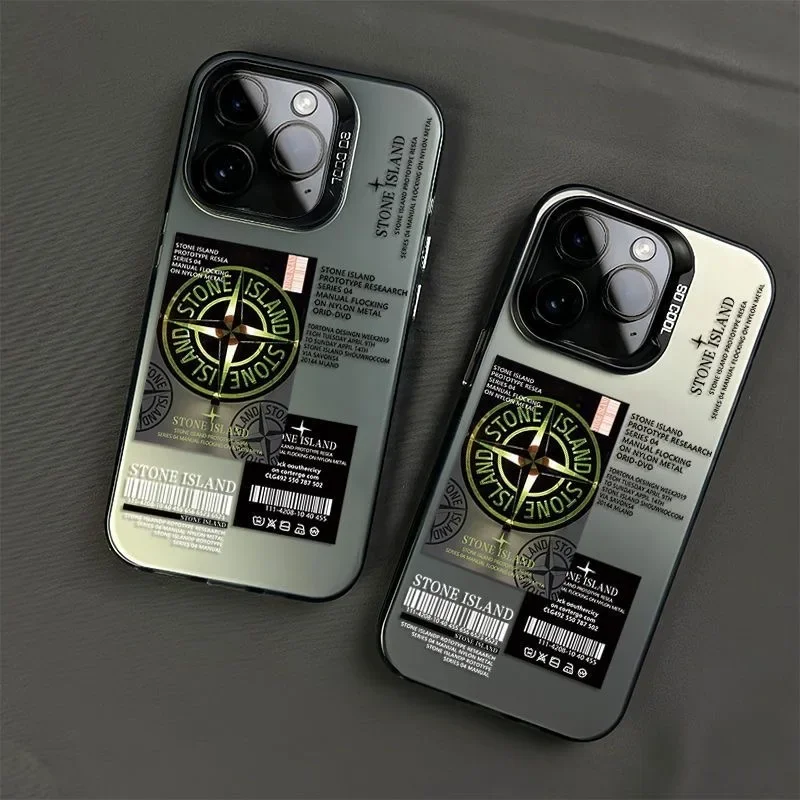 Милый чехол для телефона S-Stone с мультяшным островом iPhone 16 15 14 13 12 11 Pro Max Plus матовая