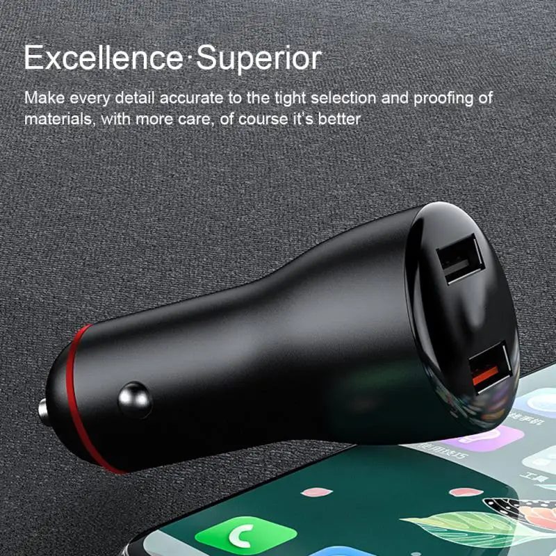 

Digital Display 65w Flash Charge Qc3.0 Fast Charge 40w Dual Usb Multi-function Car Charger Cigarette Light Car Accessories