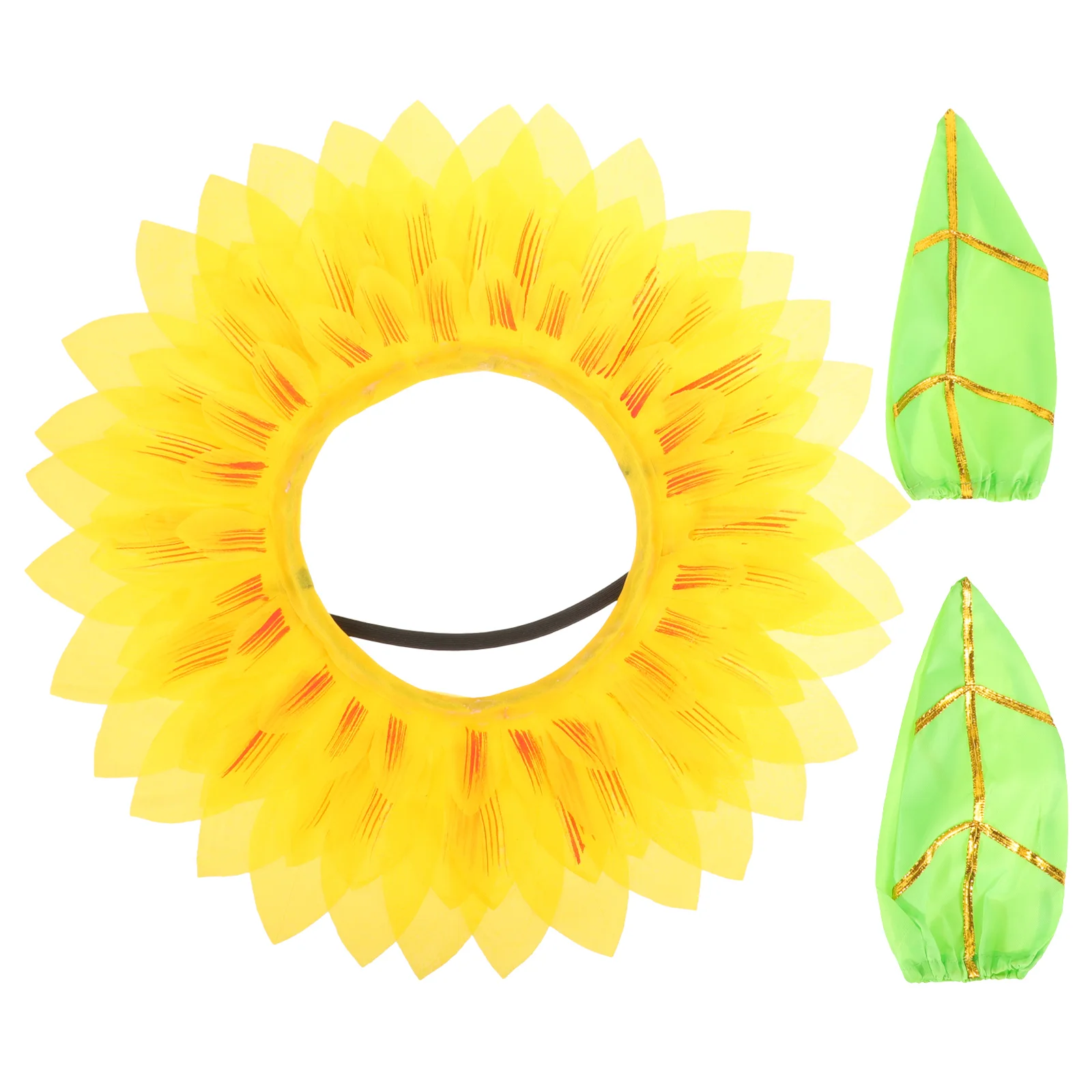 

Sunflower Headgear Adult Costumes Holding Flowers Novelty Headdress Silk Cloth Child Little Girl Outfits