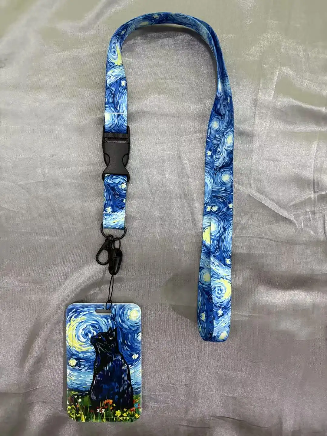 

Держатель для значка "Звездная ночь с котом"