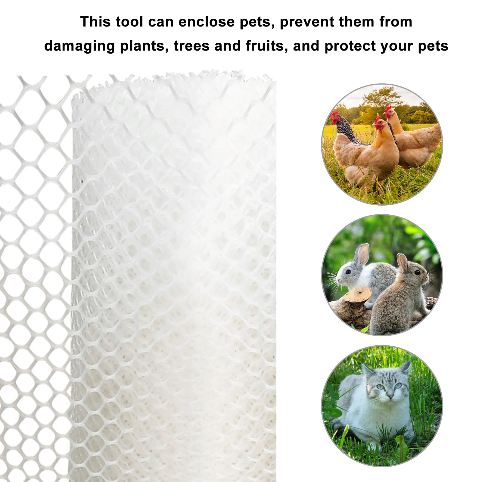 

Garden Fence Safety Netting Breeding Net Balcony Railing Stairs Anti-Falling Net Protection Child Cat Pet Chicken Plastic Mesh