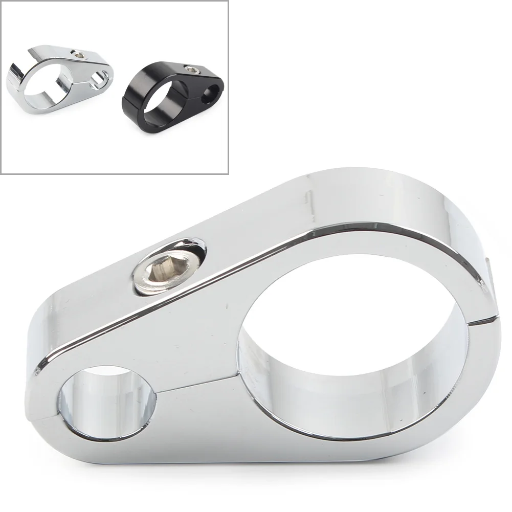 

Motorcycle Aluminum Brake Clutch Cable Wire Clamp Clip For Harley Davidson Motorbike with 1'' Handlebar