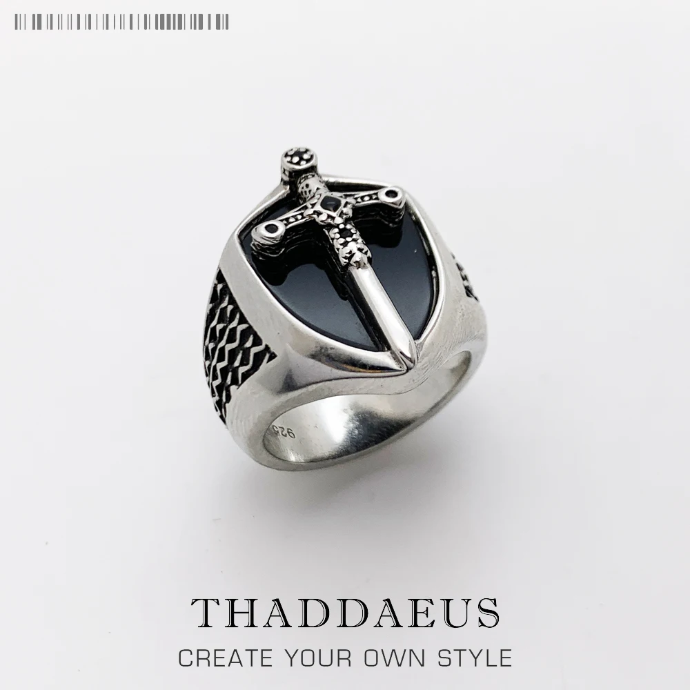 Мистический меч кольцо с изображением знака Европейская бунтальная изящная