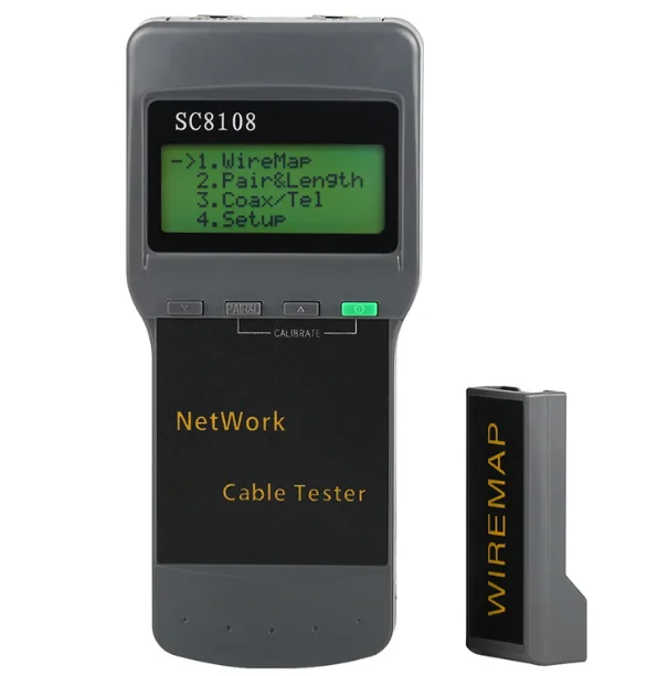 

Portable Multifunction Wireless Network Tester Sc8108 LCD Digital PC Data Network CAT5 RJ45 LAN Phone Cable