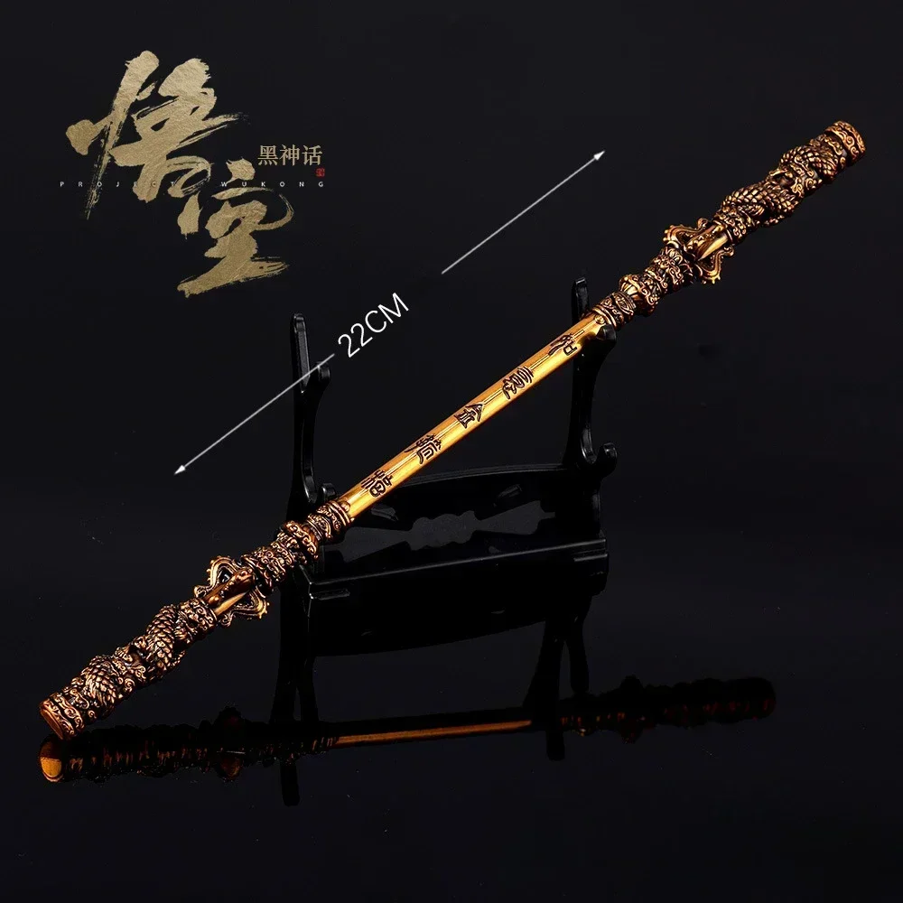 Черный Миф WuKong Sun Wukong Monkey King Металлическая Модель Оружия 22 См Аниме Бар Игровой