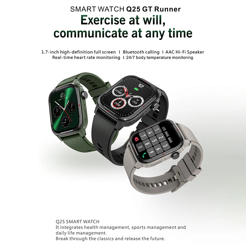 

Smart Watch Bluetooth Call Music Play Body Temperature Heart Rate Blood Oxygen Monitor Sports Wearable Device Smartwatch New