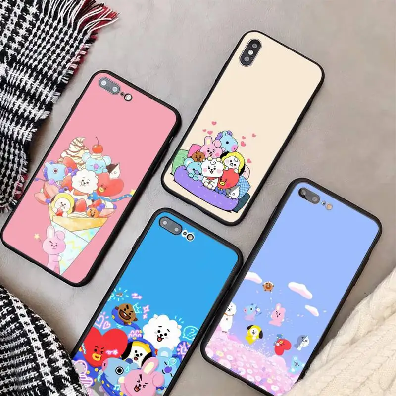 

Luxury Cartoons BT21 Phone Case For Honor 7A 8x 8s 8E 9x 10i 20s 10 20lite 30Pro V30 PLAY Nax Fundas Cover