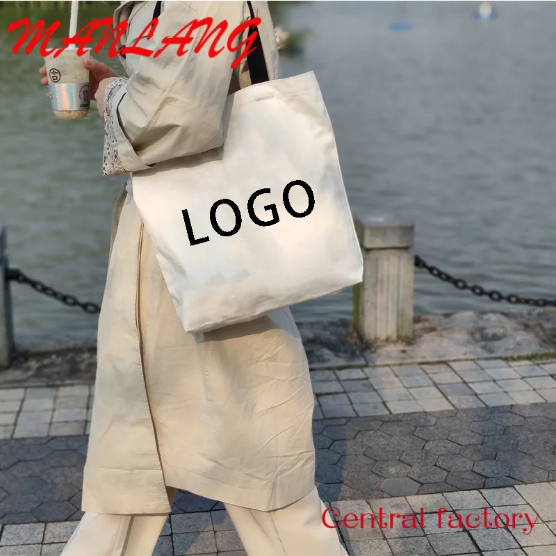 Рекламные Персонализированные пустые сумки многоразовые хлопковые сумки-тоуты