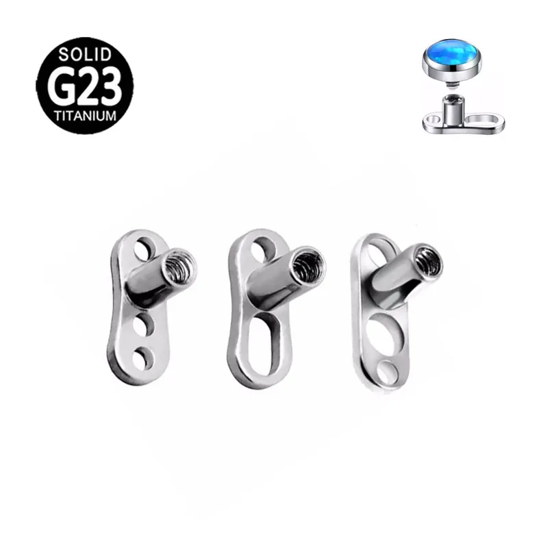 

100pcs/Lot 14G G23 Titanium Dermal Anchor Piercing Base Skin Diver Studs