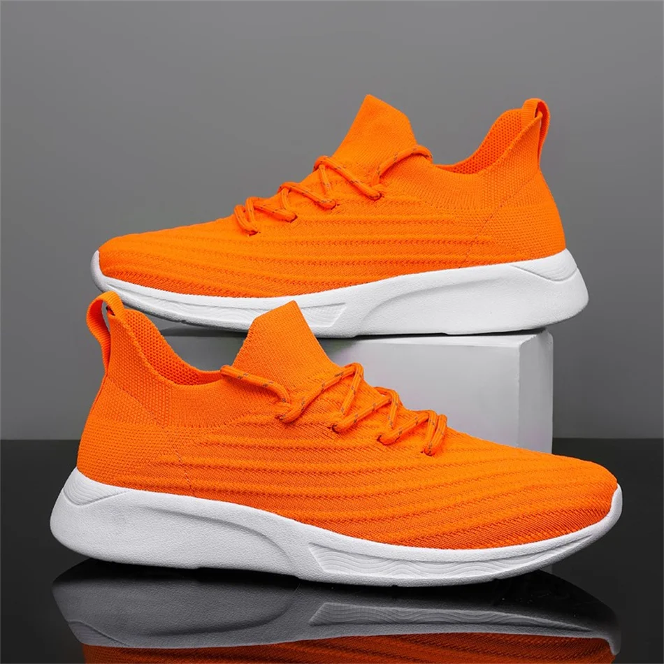 

New Trend Couple Shoes Mesh Breathable Casual Shoes Light Comfortable Sneakers Sweat-absorbant Shock Absorption Tennis Shoes