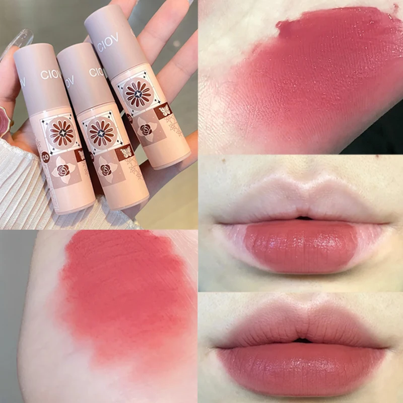 

Non Sticky Cup Lip Gloss 6 Colors Kaleidoscope Matte Waterproof Long-lasting Lip Mud Silky Sexy Lipstick Lips Makeup Cosmetics