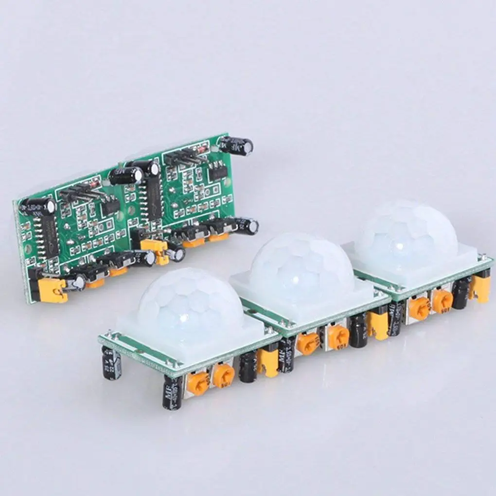 

5PCS Adjustable Human Body Pyroelectric PIR Motion Sensor Detector Electronic Modules