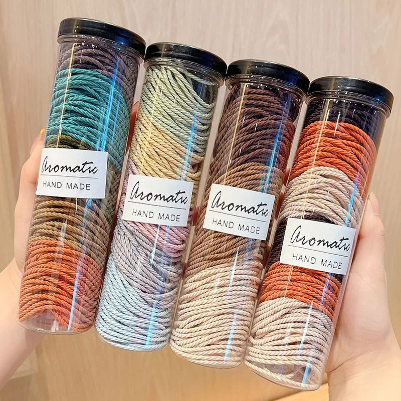 

New 100Pcs/lot Hair Bands Girls Candy Color Elastic Rubber Band Hair Bands Child Baby Headband Scrunchie Kids Hair Accessories