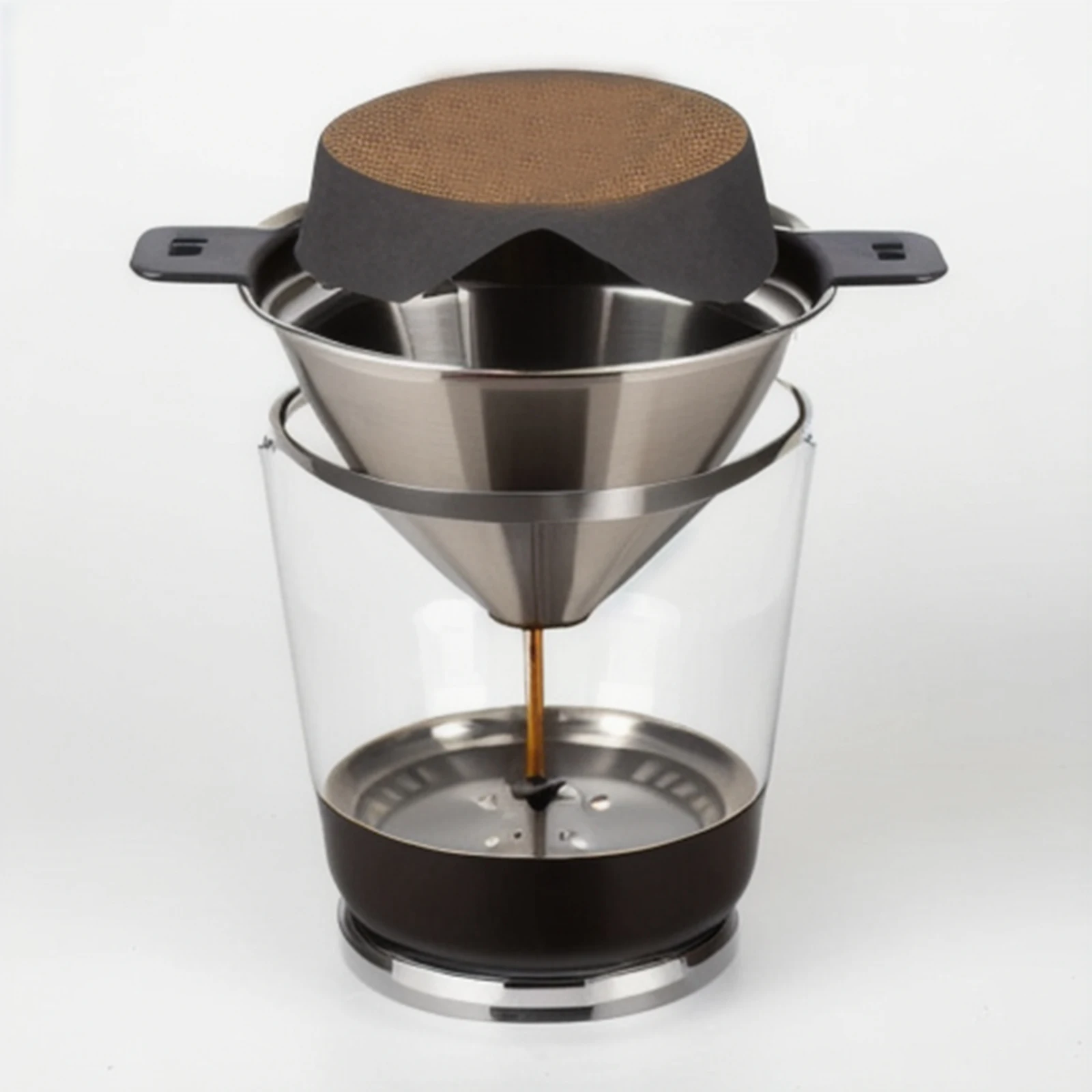 Фильтр для кофе из нержавеющей стали Безбумажная заливка Кофеварка Портативная