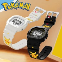 pokemon electronic watch pikachu cartoon digital electronic waterproof led watch wristband childrens toy christmas gifts