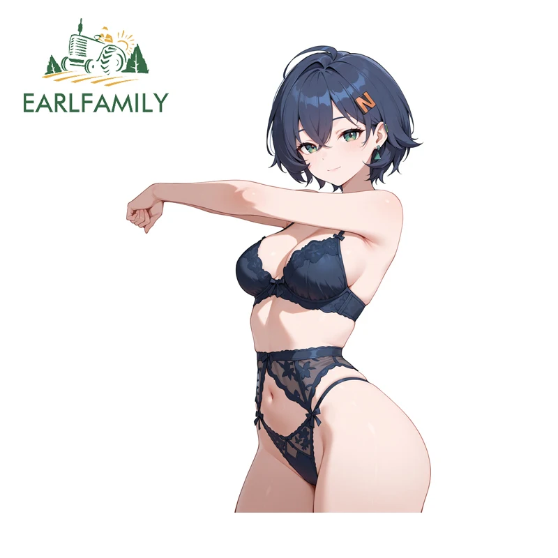 

EARLFAMILY Zenless Zone Zero Belle Sexy Swimsuit NSFW Car Stickers Creative Windshield Vinyl Decal Scratch Proof Car Accessory