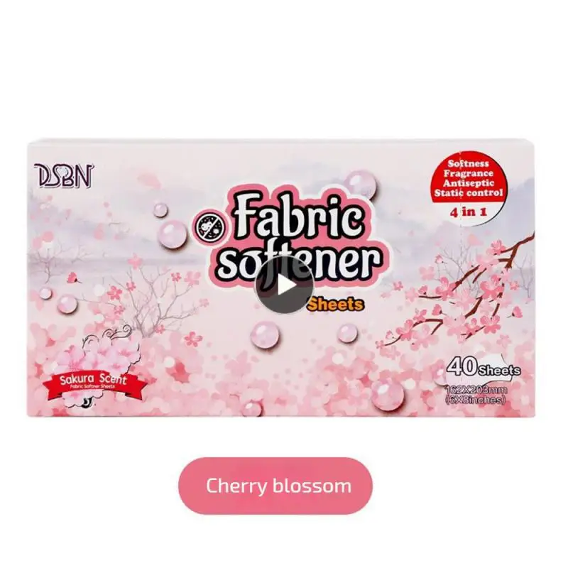 

Bacteriostatic Softener Paper Natural Fragrance Scented Clothing Laundry Softener Pink Soft Clothes Smooth Aromatherapy Paper