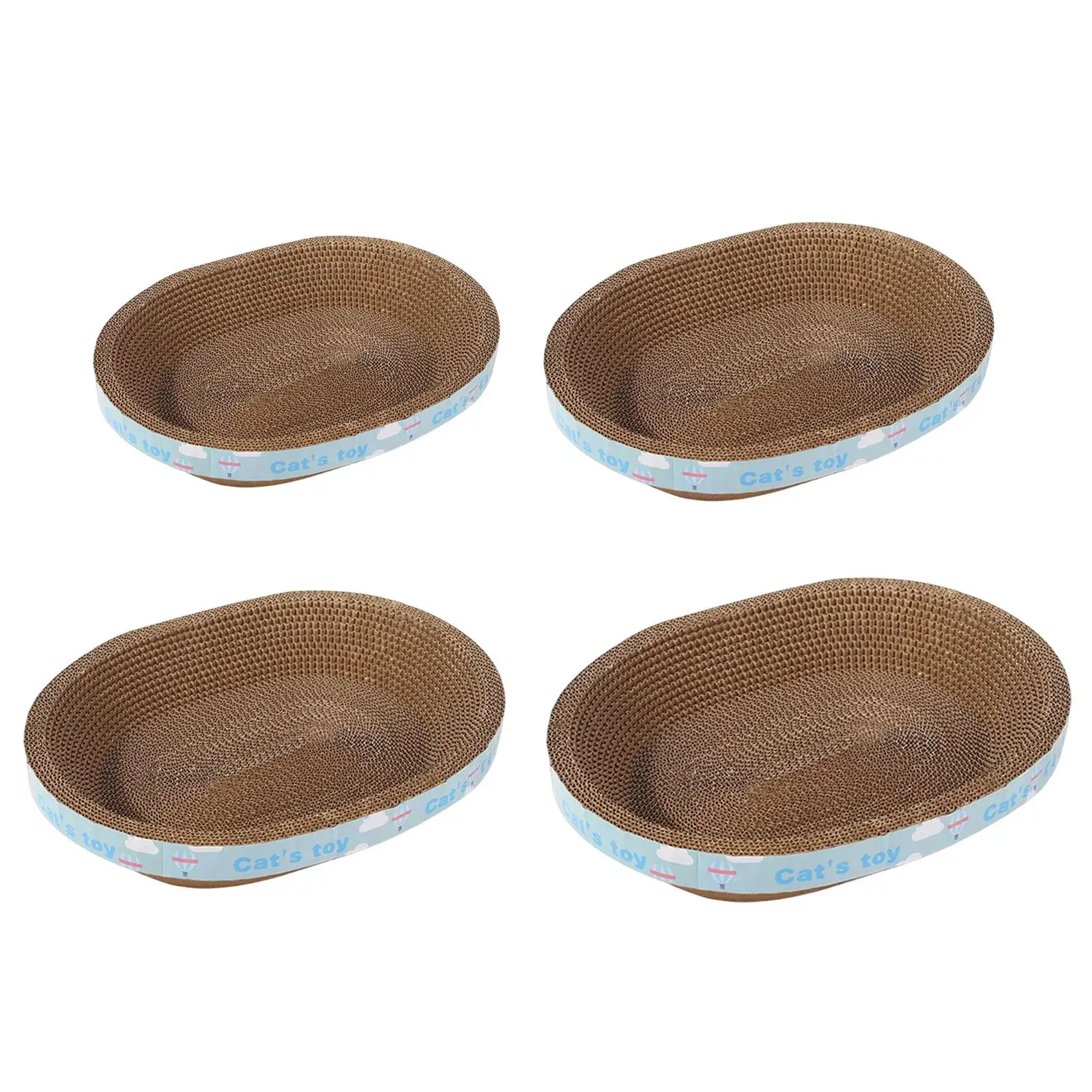 

Oval Corrugated Scratch Pad Scratching Lounge Bed Recycle Board Cat Scratcher