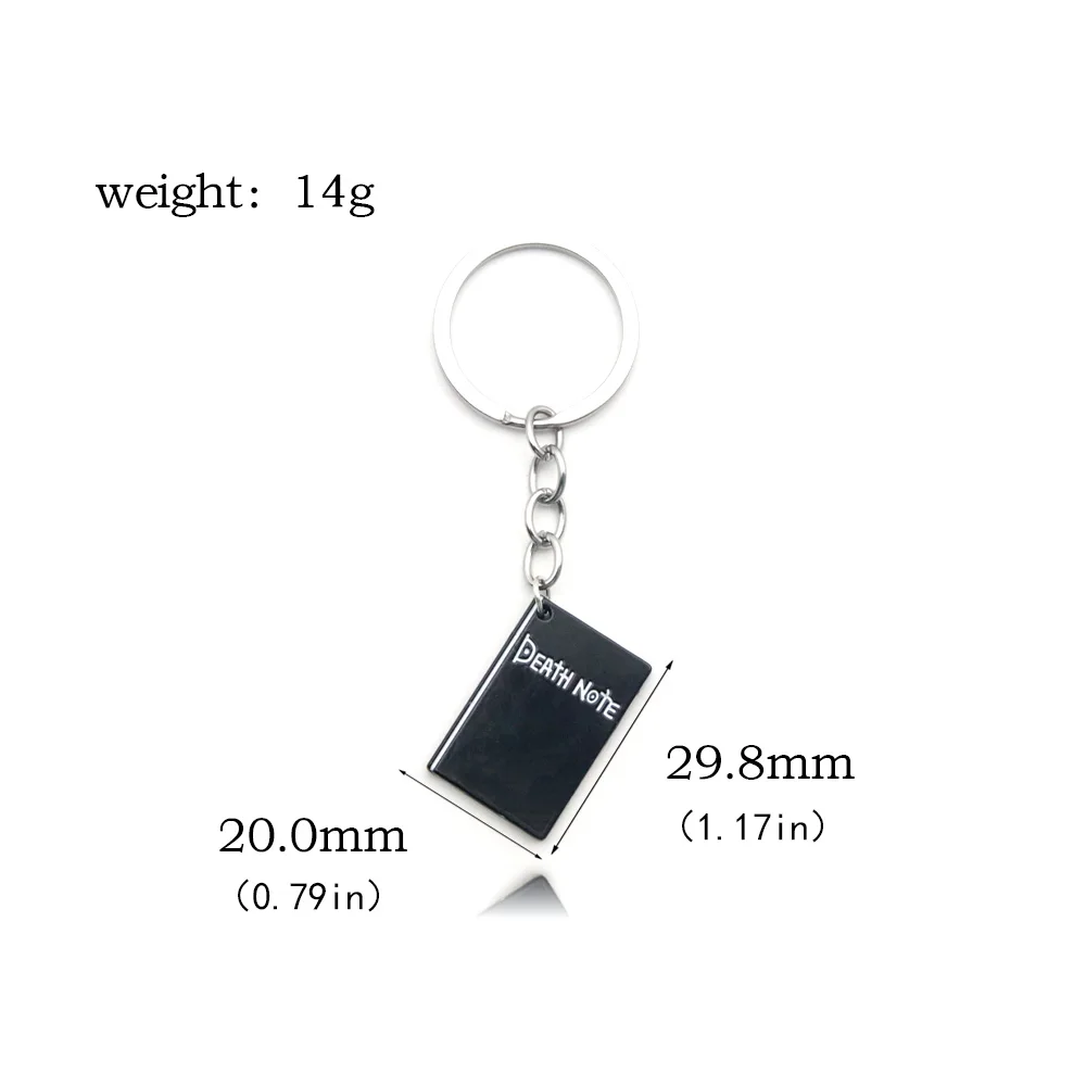 Anime Death Note Keychains Double Sided Black Note Book Pendant Keyring For Women Men Trinket Jewelry Gifts images - 6