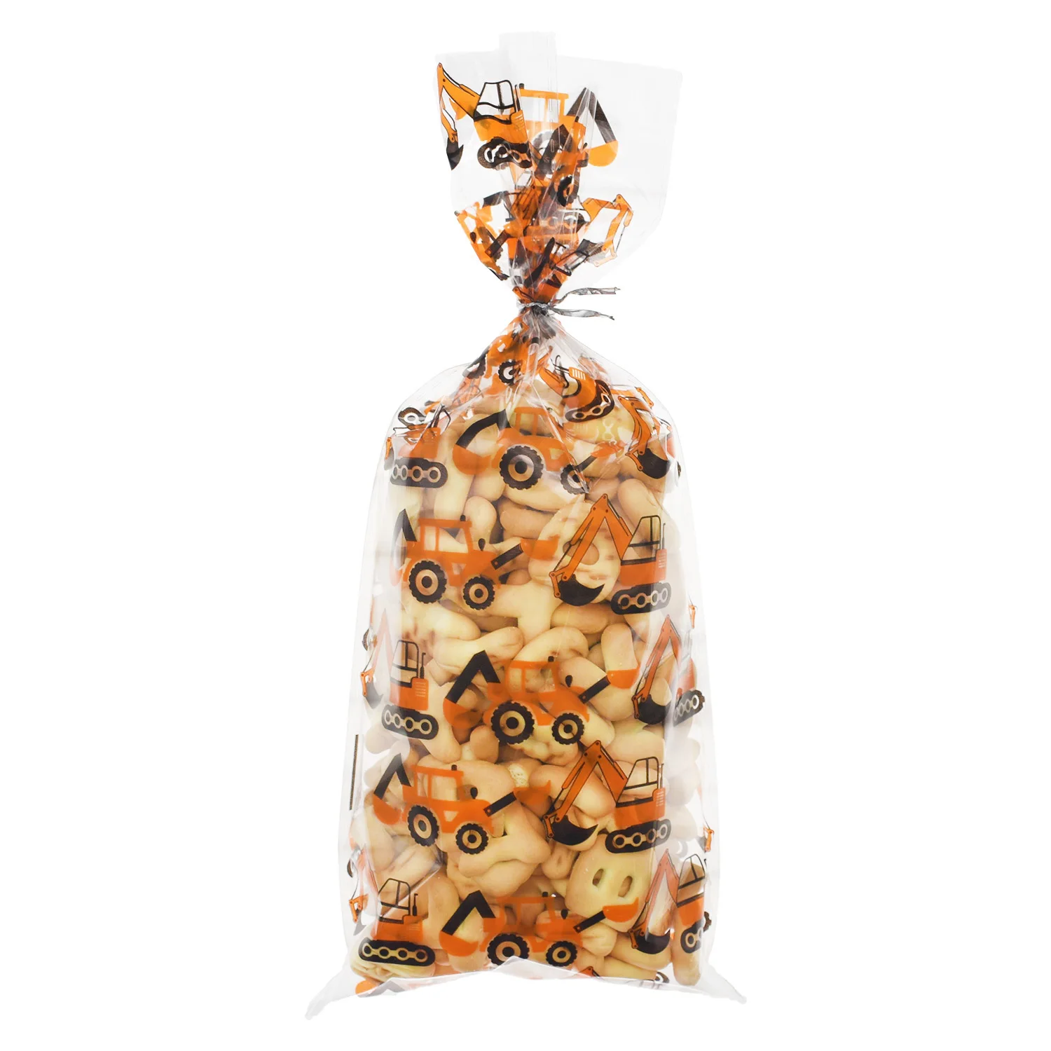 Строительный автомобиль Экскаватор Бульдозер пластиковый подарочный пакет с