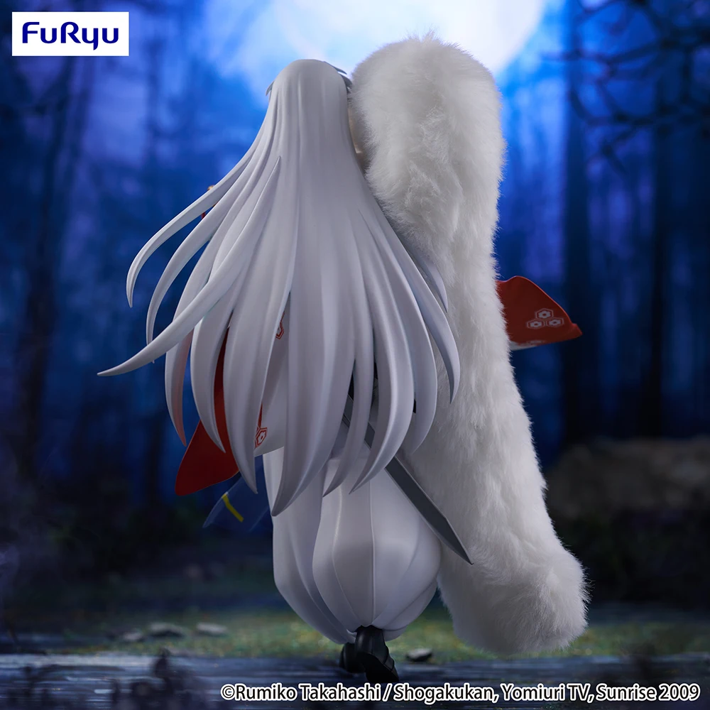 Фото Оригинальная фигурка FuRyu Trio-Try-iT Inuyasha Sesshoumaru vol2, аниме, модель из ПВХ, коллекционные игрушки с героями мультфильмов, 17 см, подарок на день рождения №1